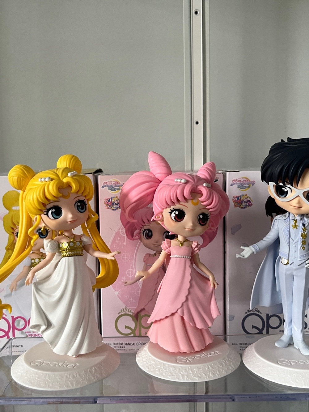 Sailor Moon bundle of 3 Qposket Figures - Serenity, Small Lady, Endymion